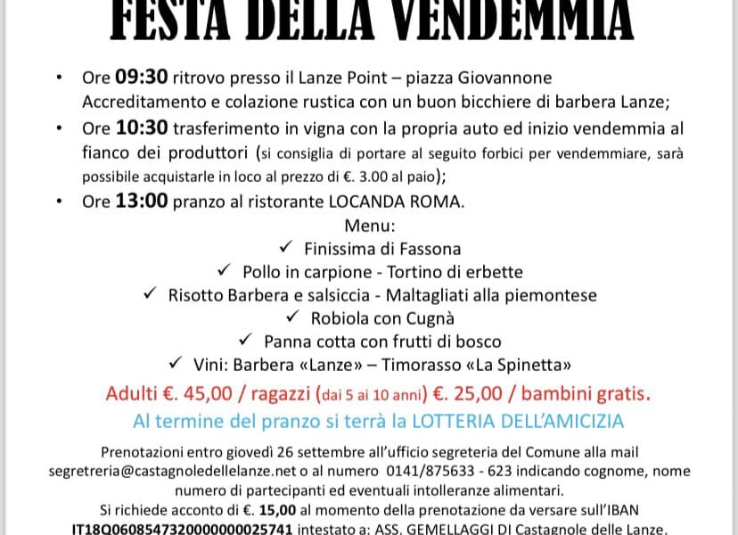 Festa della Vendemmia - Castagnole delle Lanze (AT)