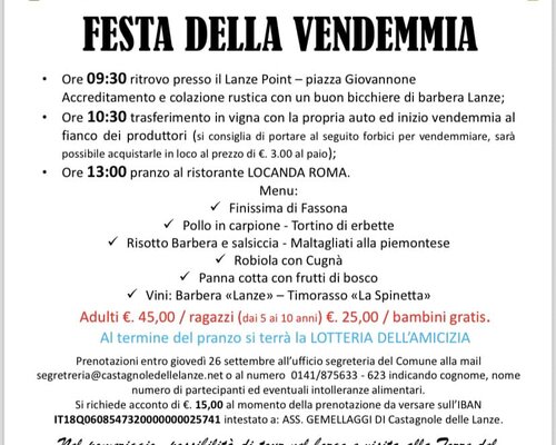 Festa della Vendemmia - Castagnole delle Lanze (AT)