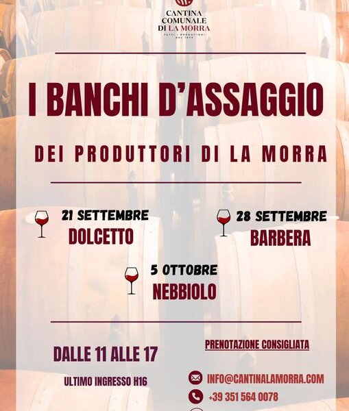 I banchi di assaggio dei produttori di La Morra