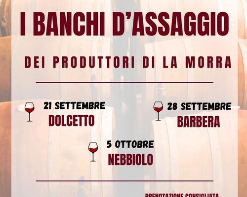 I banchi di assaggio dei produttori di La Morra