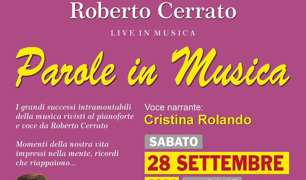 Roberto Cerrato live in "Parole in Musica" - Castagnole delle Lanze (AT)