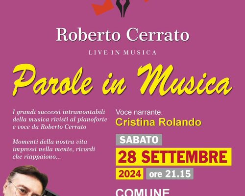 Roberto Cerrato live in "Parole in Musica" - Castagnole delle Lanze (AT)