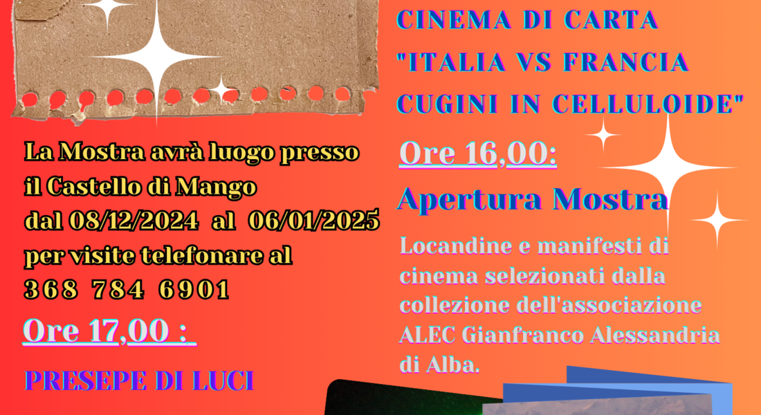 Apertura Mostra "Cinema di carta" e Accensione "Presepe di luci" -Mango